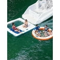 thumbnail image 4 of 8FT Inflatable Floating Water Hammock Island with Mesh Center, 800LBS Capacity Lake Pool Platform, 4 of 5