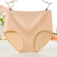 thumbnail image 3 of Gibobby Ropa interior hipster para mujer Calzoncillos para mujer Calzoncillos transpirables de color sólido sexy Bragas sin costuras de algodón de cintura alta para mujer(Caqui， XXXXL), 3 of 5