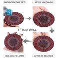 thumbnail image 2 of FMSHPON Mandala Pattern Set of 4 Round Coaster for Drinks, Absorbent Ceramic Stone Coasters Cup Mat with Cork Base for Home Kitchen Room Coffee Table Bar Decor, 2 of 6
