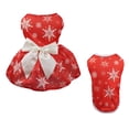 thumbnail image 1 of Pet Vest with Bow Tie - Christmas Elements Dress Up - Polyester Pet Vest - Puppy Clothes for Party, 1 of 8