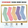 thumbnail image 6 of Kiibsot 5Pairs/ 6 Pairs Womens Super Soft Fuzzy Plush Warm Winter Home Sleeping Slipper Socks, 6 of 6