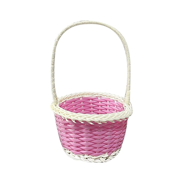 Mini Easter Baskets For Crafts Decor Mini Rattan Picnic Basket Kids Easter Baskets Empty Plastic Easter Basket For Easter Egg Hunt