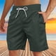 thumbnail image 1 of pstuiky Pantalones cortos casuales para hombre, Pantalones cortos de playa informales con cordón y estampado del Día de la Independencia para hombre con bolsillo Pantalones cortos de golf, 1 of 4