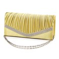 thumbnail image 1 of Bolso para mujer de de Noche Floral de Cristal Satinado para Mujer Boda - Dorado oro Magideal Bolso para mujer, 1 of 7