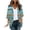 L, variant on Women Tribal Geometric Print Open Front Cardigan Casual 3/4 Sleeve Loose Cover Up