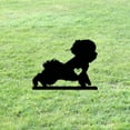 thumbnail image 4 of 9.84×9.13 Inches Cute Little Dog Garden Stake Iron Decor Art Silhouette Metal Yard Improvement Courtyard Art Garden Outdoor Decoration Pet Commemorative Metal Artwork, 4 of 6