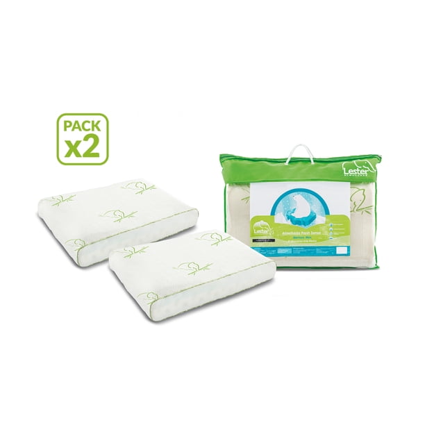 Almohadas Híbridas de Memory Foam con Gel Infusionado y Funda de Bambú Lester Fresh Gel
