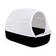 thumbnail image 3 of Hooded Cat Litter Box Durable for Indoor Cats Easy to Clean Kitty Litter Pan Black, 3 of 8