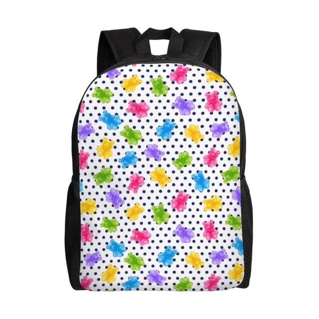 Balery Bear And Polka Dot Mochila - Mochila Estilosa y Duradera para Laptop de 15 Pulgadas con Tela Oxford Impermeable