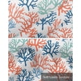 thumbnail image 6 of Orange Blue Coral Kitchen Valances for Windows Farmhouse Linen Window Valance Curtain for Living Room Window Treatment Green Gradient Coastal Ocean Color Valance Rod Pocket Topper Drape, 42 x 18 Inch, 6 of 6