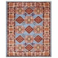 thumbnail image 6 of Rugsotic Carpets Eco-Friendly Handmade Knotted Aqua Cream Oriental Area Rugs, 6'x9', Rectangle, Silk And Wool, Quick Dry, 6 of 10
