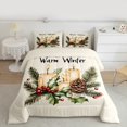thumbnail image 2 of Castle Fairy 2-Piece Twin Size Comforter Set, Pinecone and Berry Christmas Print, 2 of 8