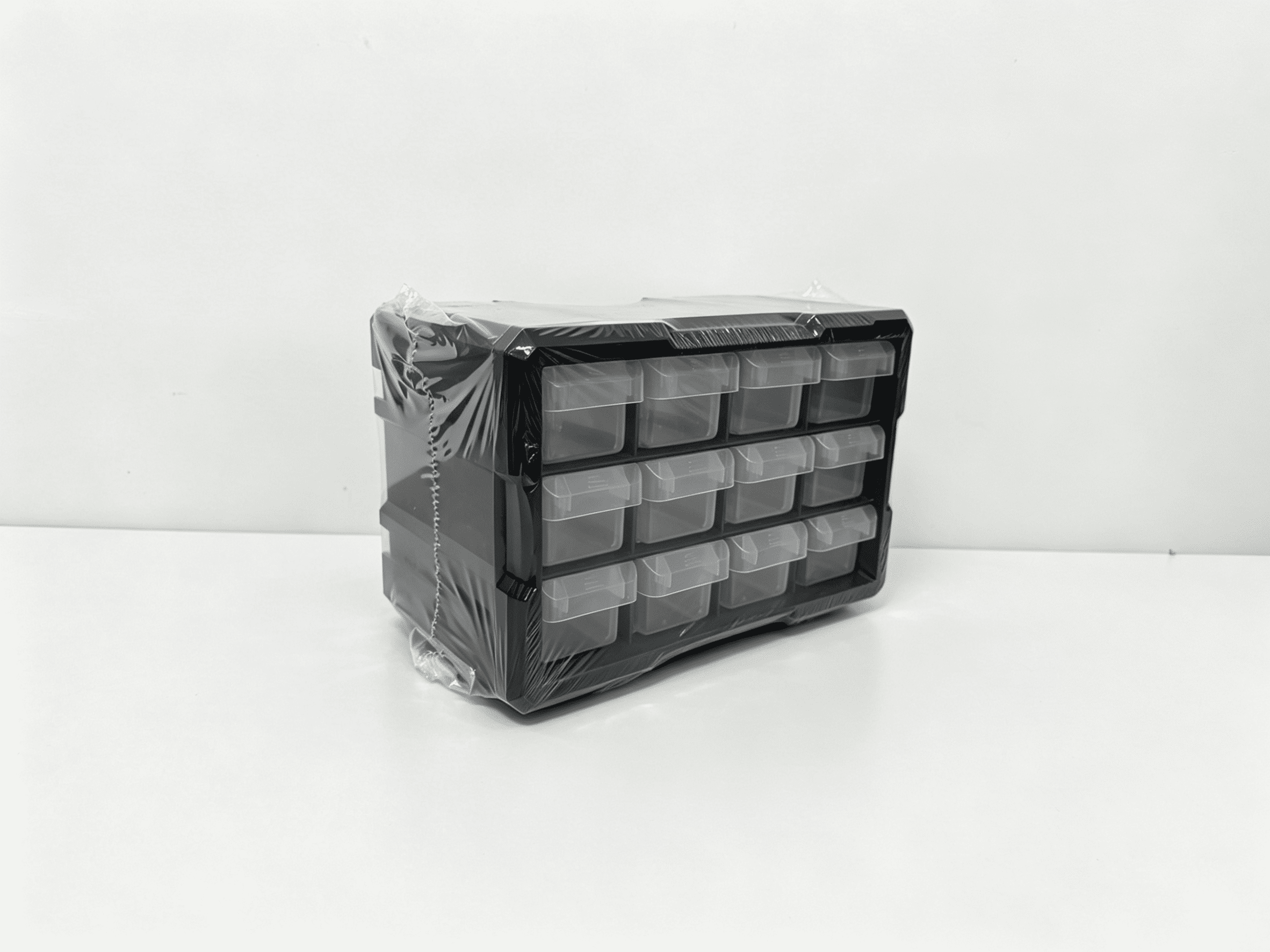 Homeworks Armoire de rangement en plastique à 12 bacs pour pièces, quincaillerie et bricolage