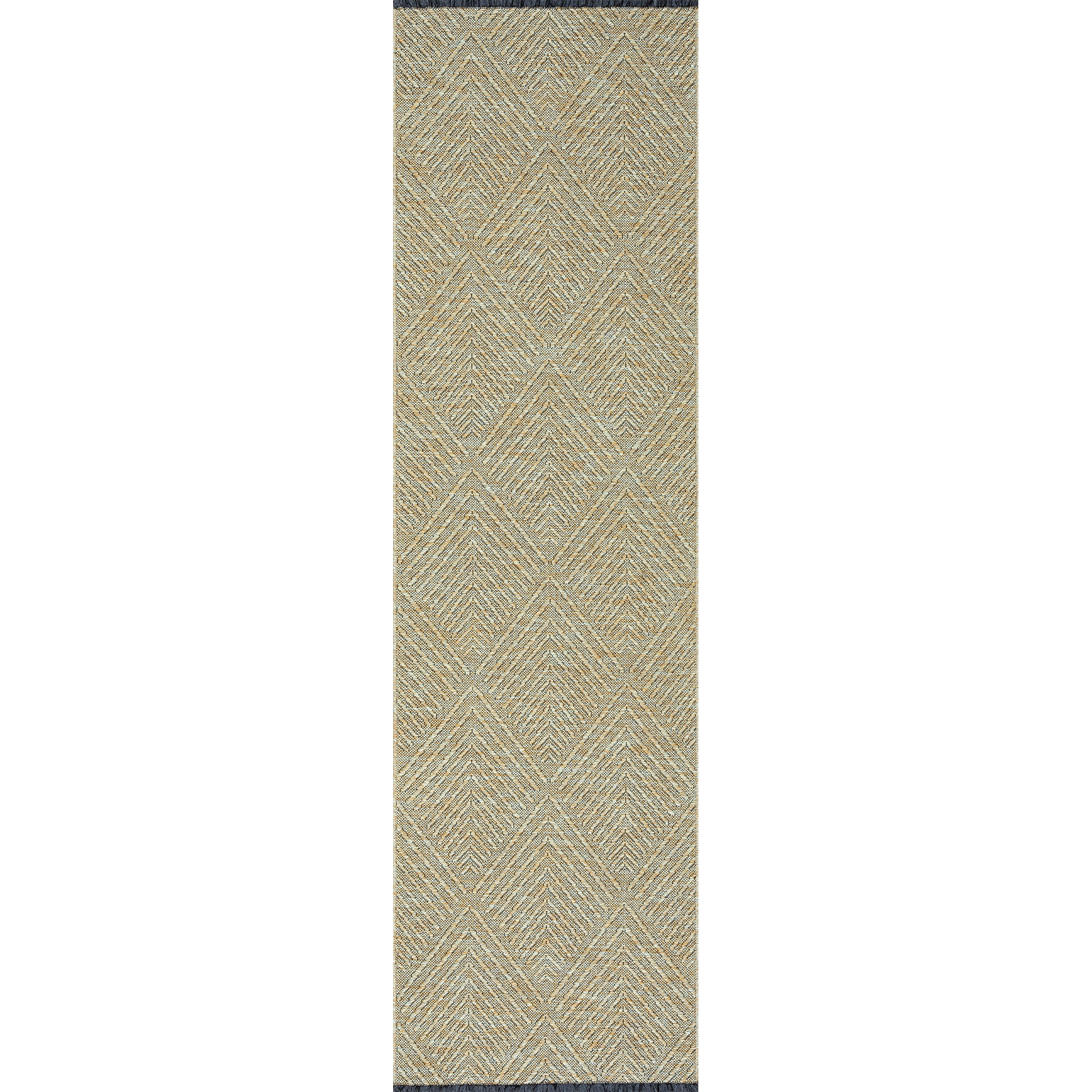 Alma Transitional 2' x 7.7' Green and Sage Green, Machine Washable Polyester & Cotton Indoor Area Rug