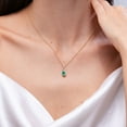 thumbnail image 5 of ANGARA Lab Grown 1.1 Ct Oval Emerald Drop Pendant with Diamond Halo for Women in 14K Rose Gold (Size-8x6mm) | May Birthstone, Anniversary, Jewelry Gift for Women | Lab-Grown Emerald Necklace, 5 of 9