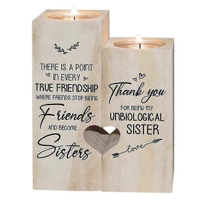 Double-sided Printed Candle Holder-best Friend Candle Best Friend Birthday Gift Christmas Gift For