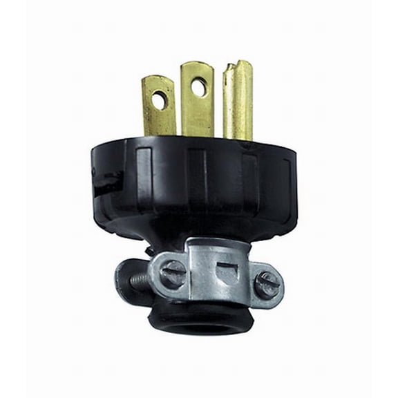 Leviton L00-48648 15 Amp, 125 Volt, NEMA 5-15P, 2P, 3W, Plug, Straight Blade, Residential Grade, Gro