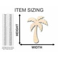 thumbnail image 2 of Unfinished Wood Palm Tree Shape - Beach - Tropical - Craft - up to 46" DIY 20" / 1/8", 2 of 3