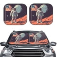 thumbnail image 2 of Yiaed Astronaut With American Flag Print Car Front Windshield Sun Shade,Foldable Anti-UV Car Sunshade for Front Window for Most Vehicles-Medium, 2 of 5