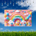 thumbnail image 4 of Rainbow Design Banner Decorative Balloons Party Backdrop for Kids Birthday Indoor Celebration Photo Shoot, 4 of 9