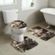 thumbnail image 4 of Juego de 3 alfombrillas de baño antideslizantes para inodoro, de terciopelo absorbente, en colores oscuros, lavables y duraderas, ideales para proteger el suelo del baño., 4 of 6