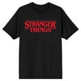 thumbnail image 1 of Stranger Things Classic Logo Tee – Black Short Sleeve T-Shirt-Medium, 1 of 4