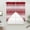 Red, White, Burgundy, variant on Aqua Striped Swag Curtains Valance For Kitchen Windows, Teal Ombre Farmhouse Stripes Wide Rod Pocket Curtain Drapes, Bedroom Bathroom Cafe Living Room Light Filtering Drapery Panels, 72"W x 63"H