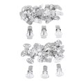 thumbnail image 1 of 40pcs Tow Tamaños Clips de Zapatos de Acero Inoxidable en Blanco Hebillas de Manualidades para Principiantes Fabricación de Manualidades Macarena Clips de zapato de acero inoxidable, 1 of 8