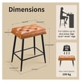 Counter Height Bar Stools Set of 2, 24 Inch Kitchen Island Stools ...
