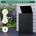 thumbnail image 6 of Fesbos Lockable Package Drop Box, Metal Package Delivery Box, 33.5"H Outdoor Storage Boxes Cabinet, Waterproof Anti-Theft Baffle Design, H33.5" x W19.7" x D16.1", Black, 6 of 8