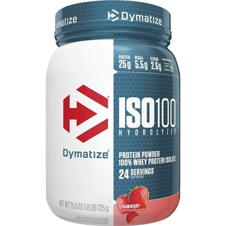 UPC 705016353019 product image for Dymatize ISO100 Hydrolyzed Whey Isolate Protein Powder  Strawberry  1.6 lb | upcitemdb.com