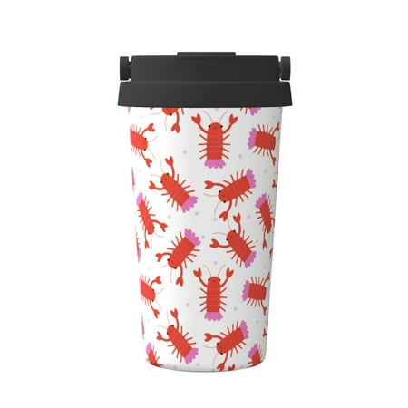 

Junzan Crayfish And Hearts for Stainless Steel Vacuum Insulated Tumbler - Reusable Insulated Cold Brew Iced Coffee Cup Thermos -Gifts for Women Men Him Her