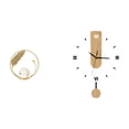 thumbnail image 1 of Reloj de pared redondo con estatua de bola de cristal, escultura de hierro, decoración acrílica, silencioso (sin ), ideal para sala de estar, do, 1 of 8
