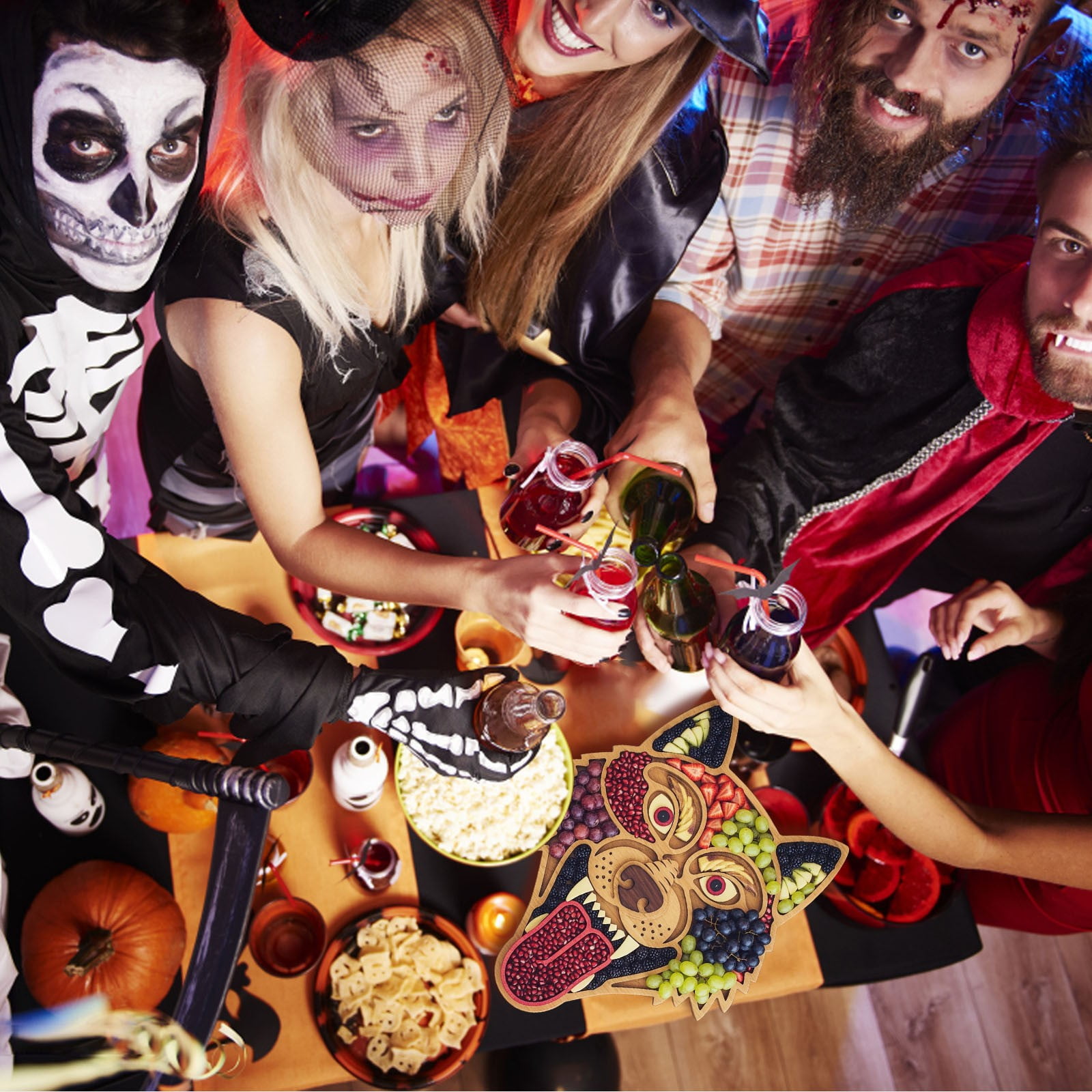Halloween Theme Deli Platter Halloween Themed Charcuterie Platter Halloween Themed Charcuterie Tray Halloween Charcuterie Tray Decoration Wood Material Exquisite Craftsmanship