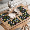 thumbnail image 6 of Colorful Dinosaur Placemats Set of 4, 12x18 Inch Non-Slip Washable Heat Resistant Linen Fabric Table Mats,Place Mats for Holiday Party, 6 of 7