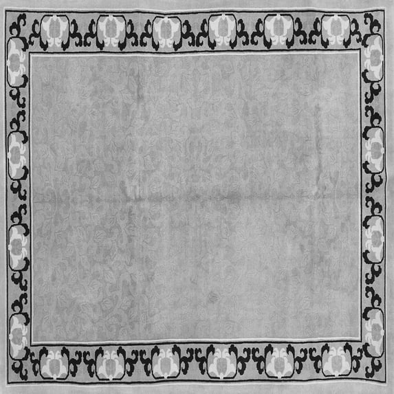 Ahgly Company Indoor Square Persian Gray Traditional Area Rugs, 7' Square