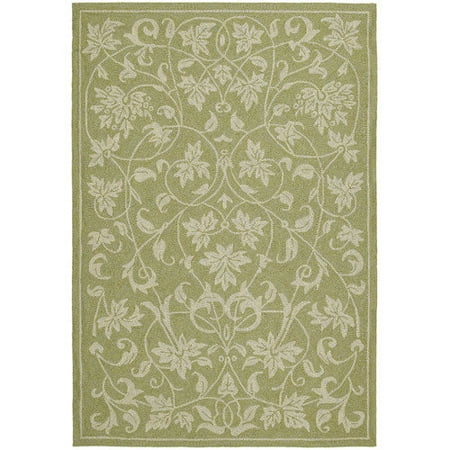 Kaleen Home & Porch Presley Celery Floral Outdoor/Indoor Area Rug