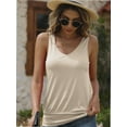 thumbnail image 5 of Women Summer Deep V Neck Tank Top Loose Fit Flowy Sleeveless Shirt, 5 of 7