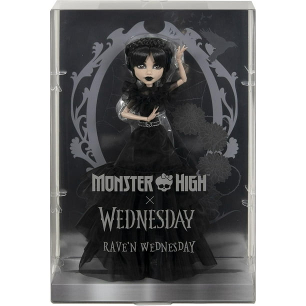 Raven Dance Wednesday 人形 Monster High Wednesday Collectible Doll, Rave'N Wednesday in Black