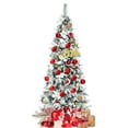 thumbnail image 1 of Patiojoy 6FT Slim Pencil Tree Hinged Artificial Christmas Tree W/471 Branches Tips, 1 of 9