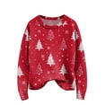thumbnail image 1 of Chandails de Noël pour Femmes Mignons à Imprimé de Noël Chandails à Enfiler Chemises Chaudes Col Rond Chandails Noël Hiver Fête Hiver Vêtements Mode de Noël, 1 of 4