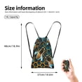 thumbnail image 2 of Honeycomb Bee Starry Bee Honey Packable Drawstring Backpack, Lightweight Foldable Cinch Storage Bag for Gym Travel Shopping, 2 of 6