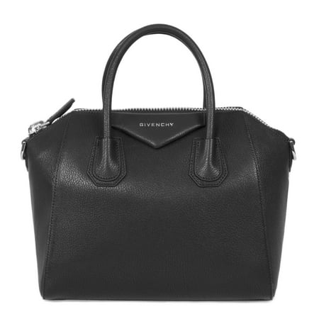 - Givenchy Antigona Sugar Goatskin Leather Satchel Bag | Matte Black with Silver Hardware | Small