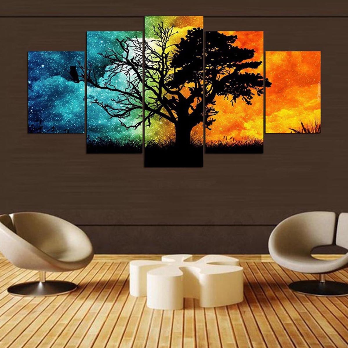 5pcs Modern Picture Abstract Canvas Wall Art Painting Home Wall Decor Unframed 
