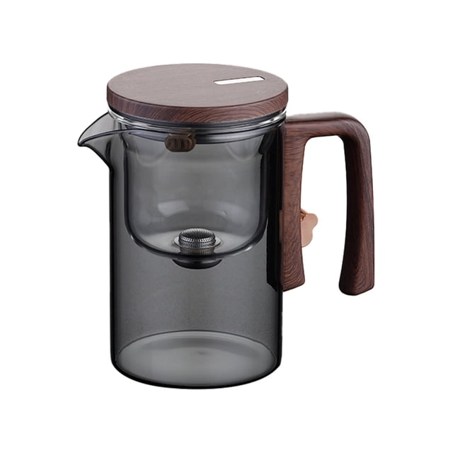 Eewia Glass and Bottle Clearance, Water Separation Glass Teapot with Wooden Handle Teapot Glass Teapot with Infuser Magical Teapot Glass Glass Teapot with Strainer Filter Teapot with Infusers