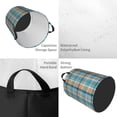 thumbnail image 6 of DouZhe Waterproof Collapsible Large Laundry Baskets, Classic Orange Blue Plaid Prints Circular Hamper with Handles, 6 of 7