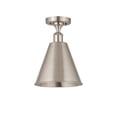 thumbnail image 2 of Innovations Lighting  Ballston Cone - 1 Light 8" Semi-Flush Mount Brushed Satin Nickel, 2 of 5