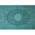 thumbnail image 1 of Ahgly Company Indoor Rectangle Persian Light Blue Traditional Area Rugs, 8' x 10', 1 of 4