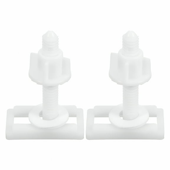LAMIRO 2pcs Universal Toilet Seat Hinge Bolt Screw Toilet Plastic Bolts and Nuts for Top Mount Seat Hinges