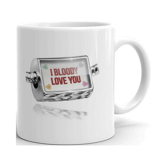 I Bloody Love You Love Valentines Day Heart Novelty Coffee Tea Ceramic Mug Office Work Cup Gift 11oz